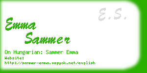 emma sammer business card